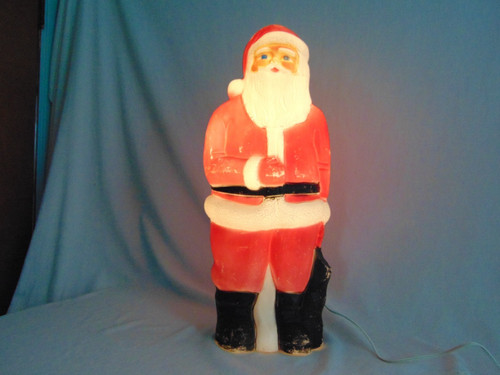 Blow mold light santa - santa, 23"