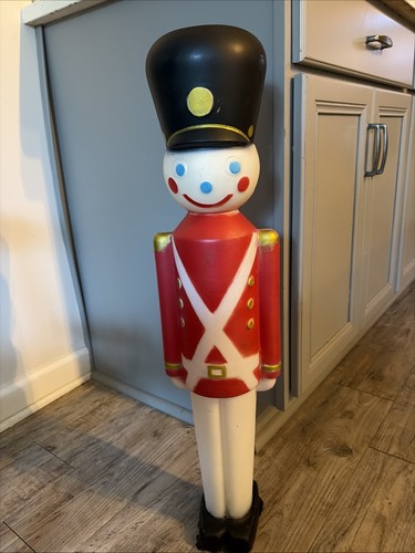 Vtg christmas toy soldier blow - toy,